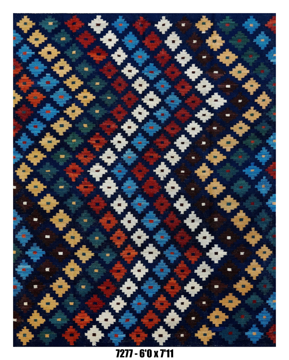 Handmade Afghan Rug — Killim 6x8-9