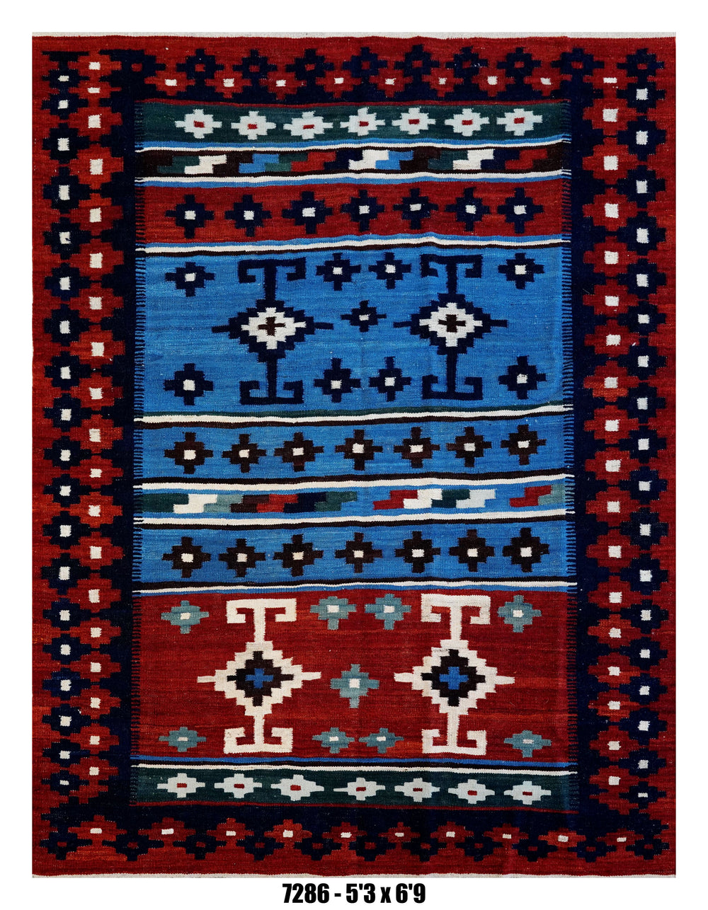 Handmade Afghan Rug — Killim 5x7-8