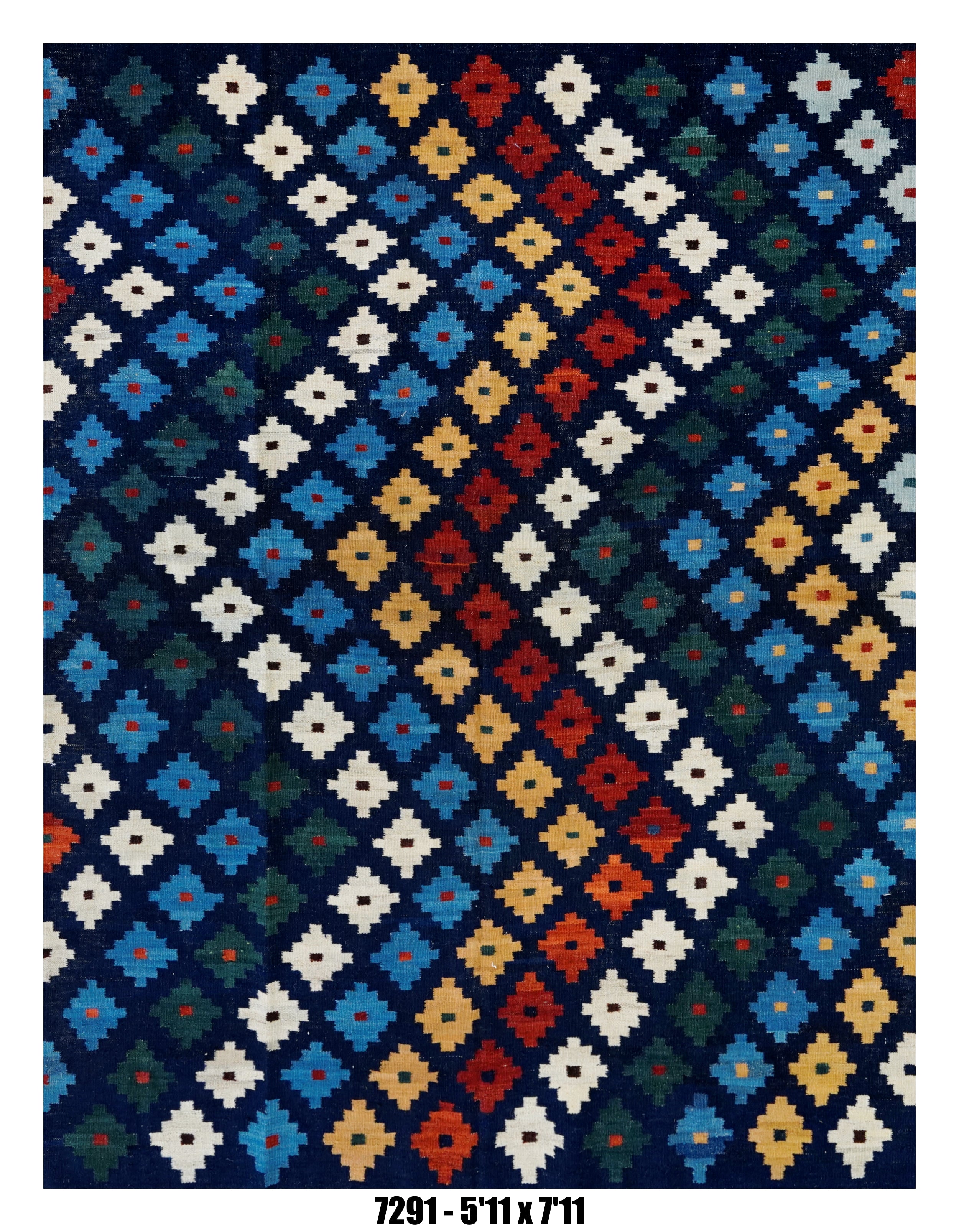 Handmade Afghan Rug — Killim 6x8-9