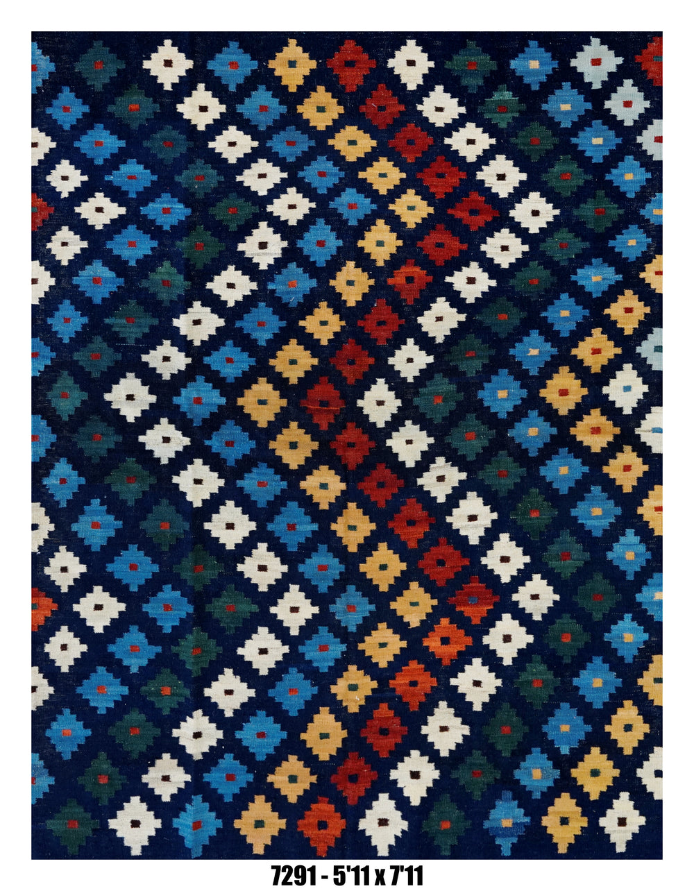 Handmade Afghan Rug — Killim 6x8-9