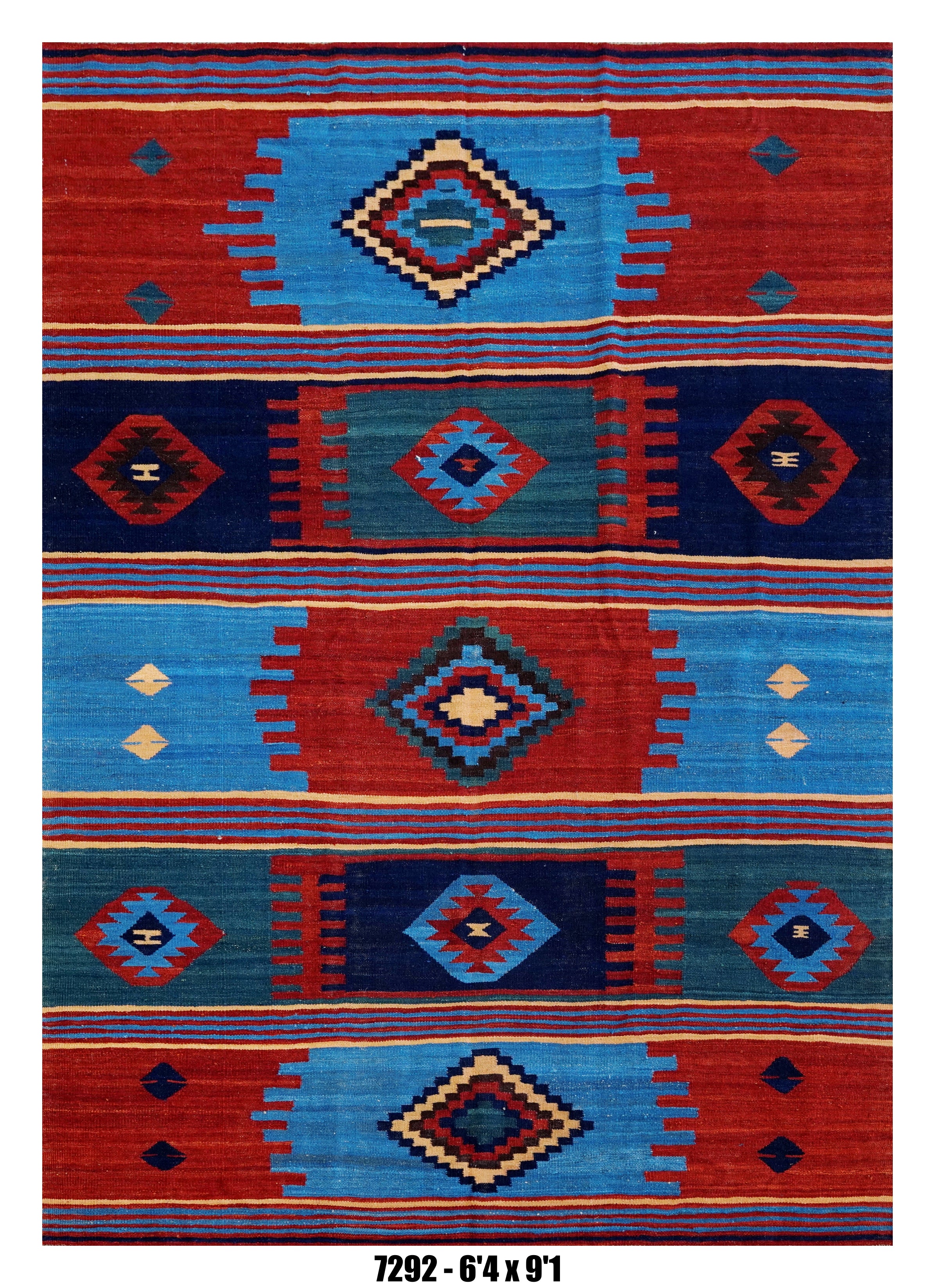 Handmade Afghan Rug — Killim 6x8-9