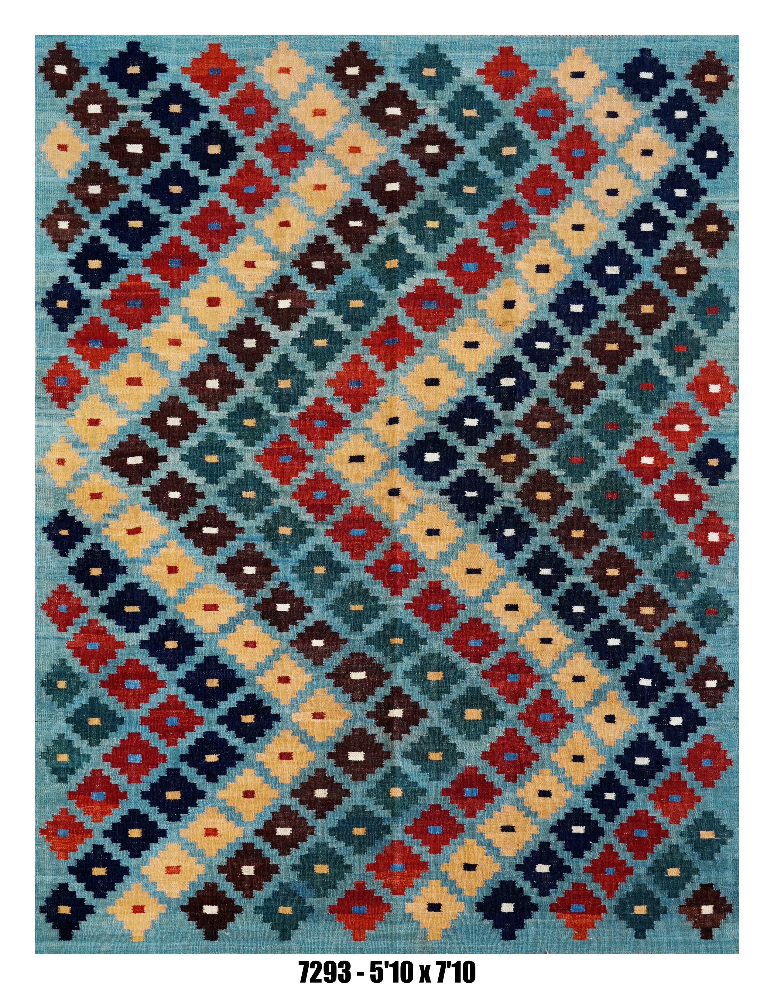 Handmade Afghan Rug — Killim 6x8-9