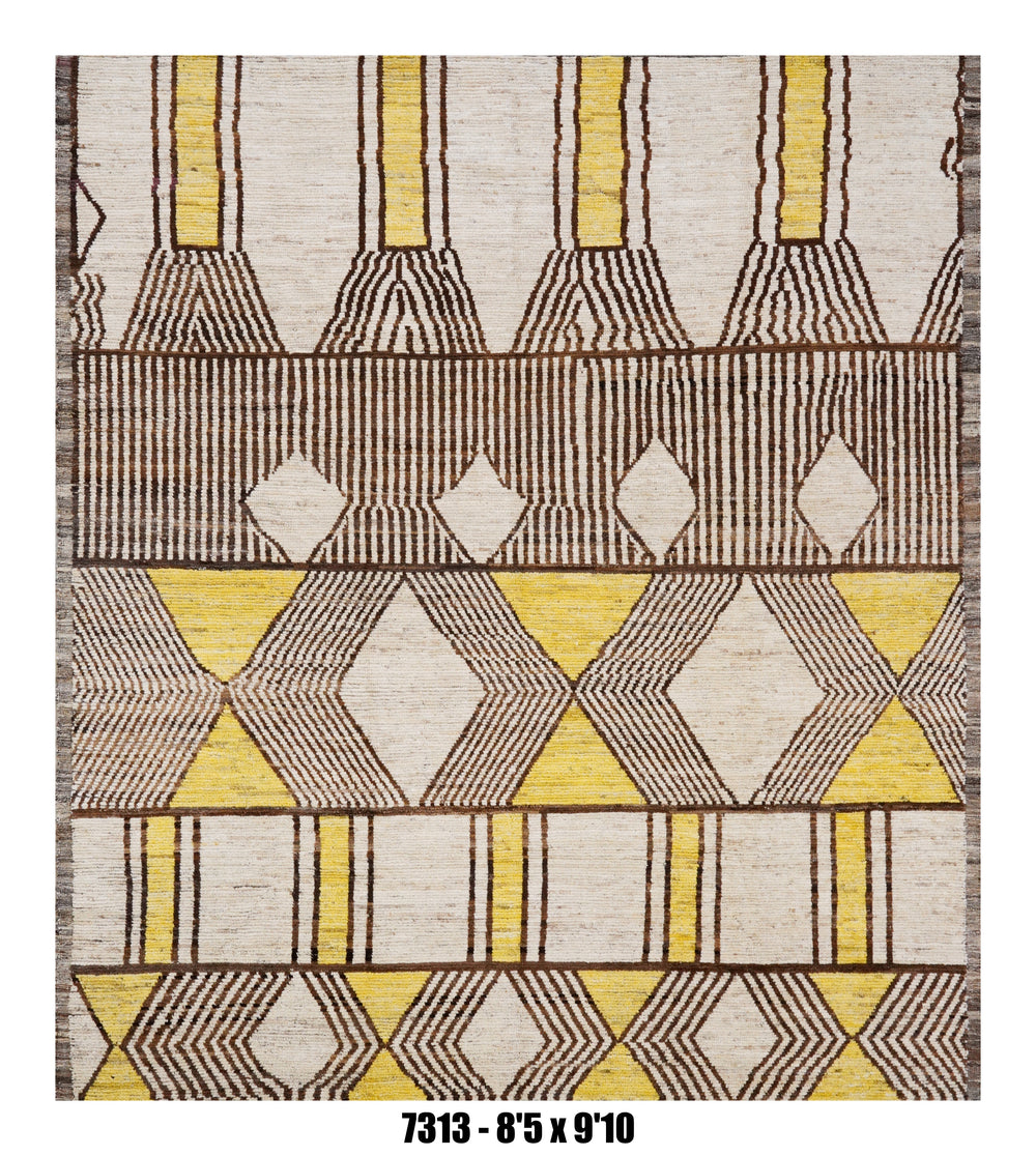 Handmade Afghan Rug — Moroccan 8x10
